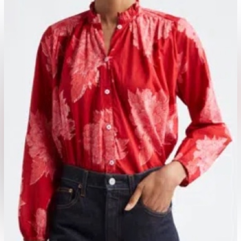 Mille Francesca Top in Crimson Floral